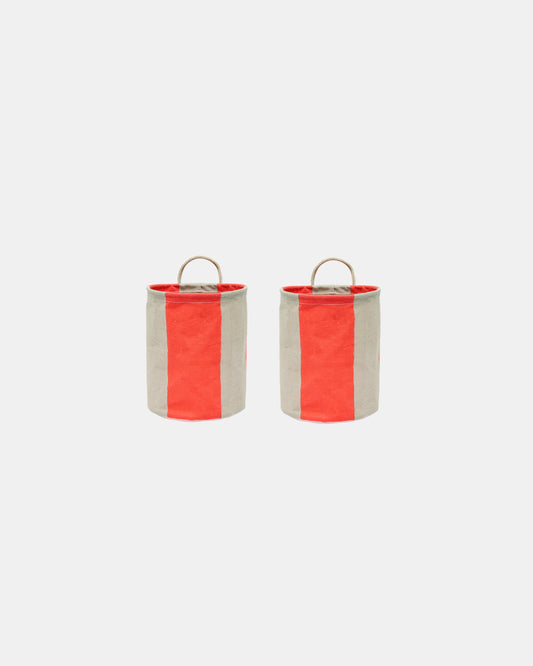 Kara Storage Basket Small Set of 2 | Cherry Red