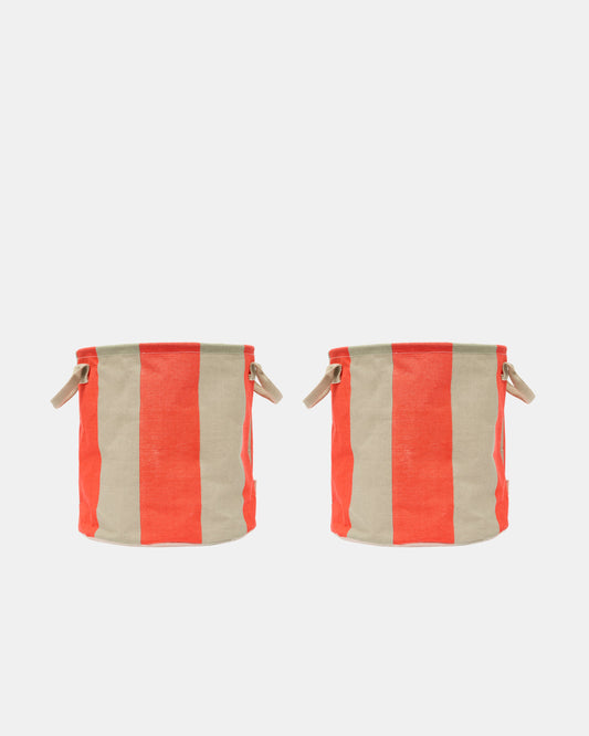 Kara Storage Basket Medium Set of 2 | Cherry Red