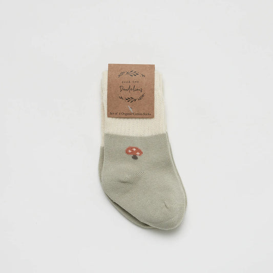 Set of 2 Socks Mushroom