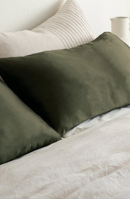 Silk Pillowcase - Olive