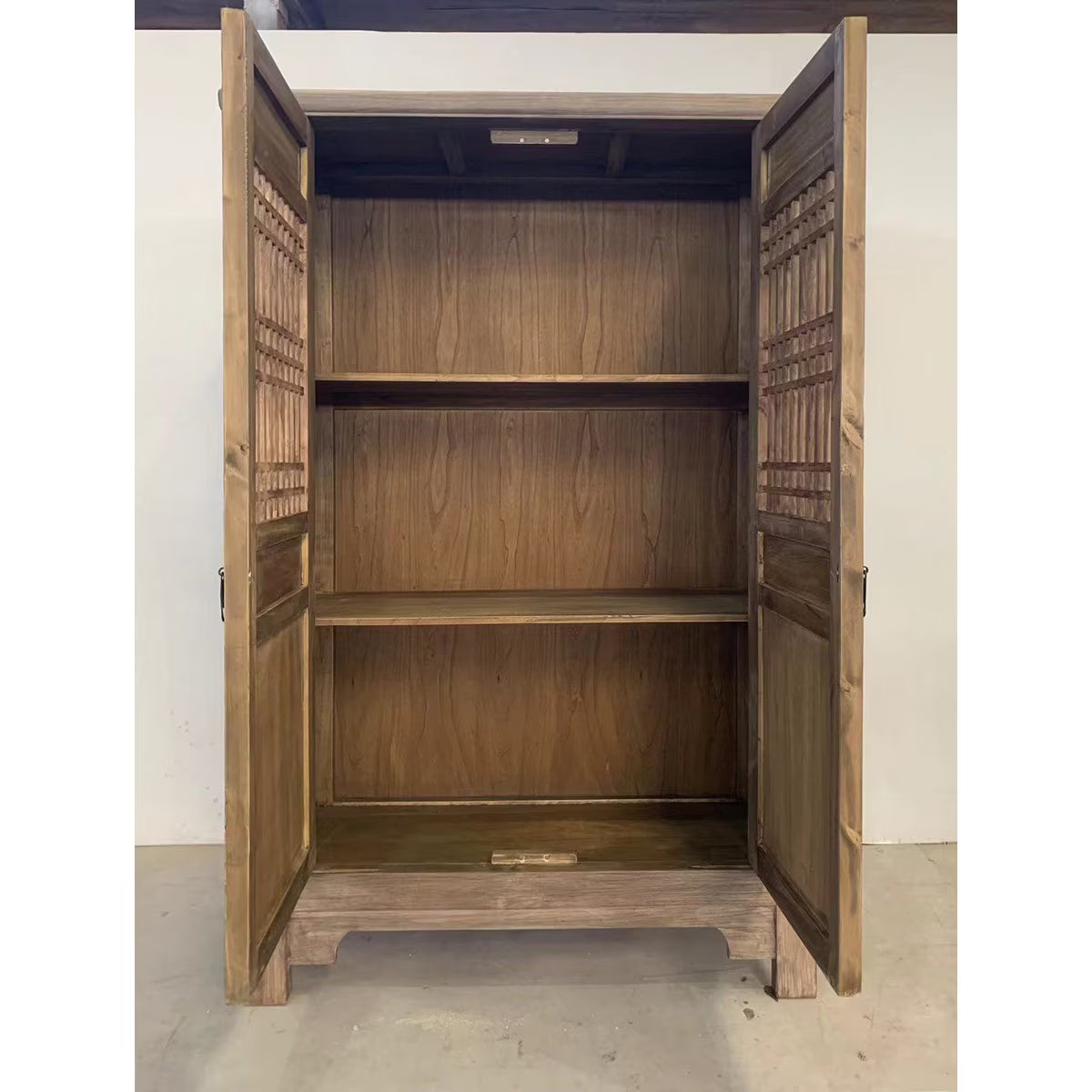 Drift Reclaimed Elm Carved 2 Door Cabinet