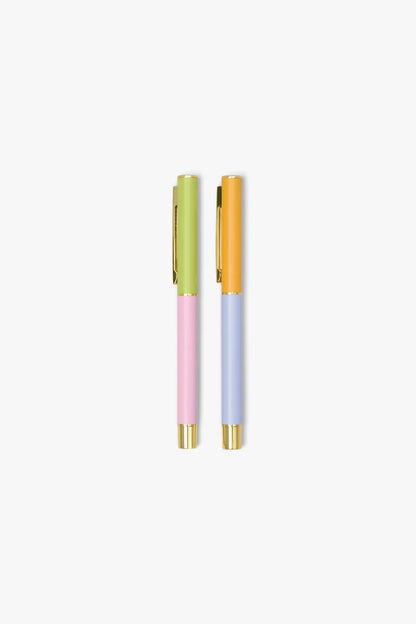 Colour Block Ballpoint Pens | Lilac & Cornflower