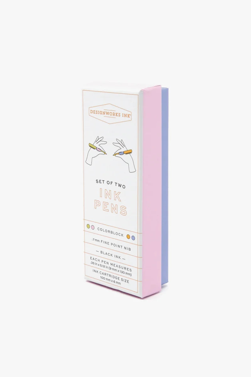 Colour Block Ballpoint Pens | Lilac & Cornflower