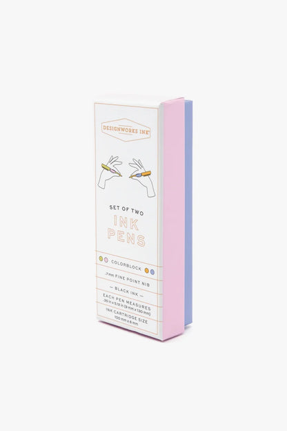 Colour Block Ballpoint Pens | Lilac & Cornflower