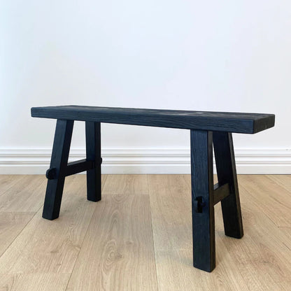 Reclaimed Wood Bench Medium | Black