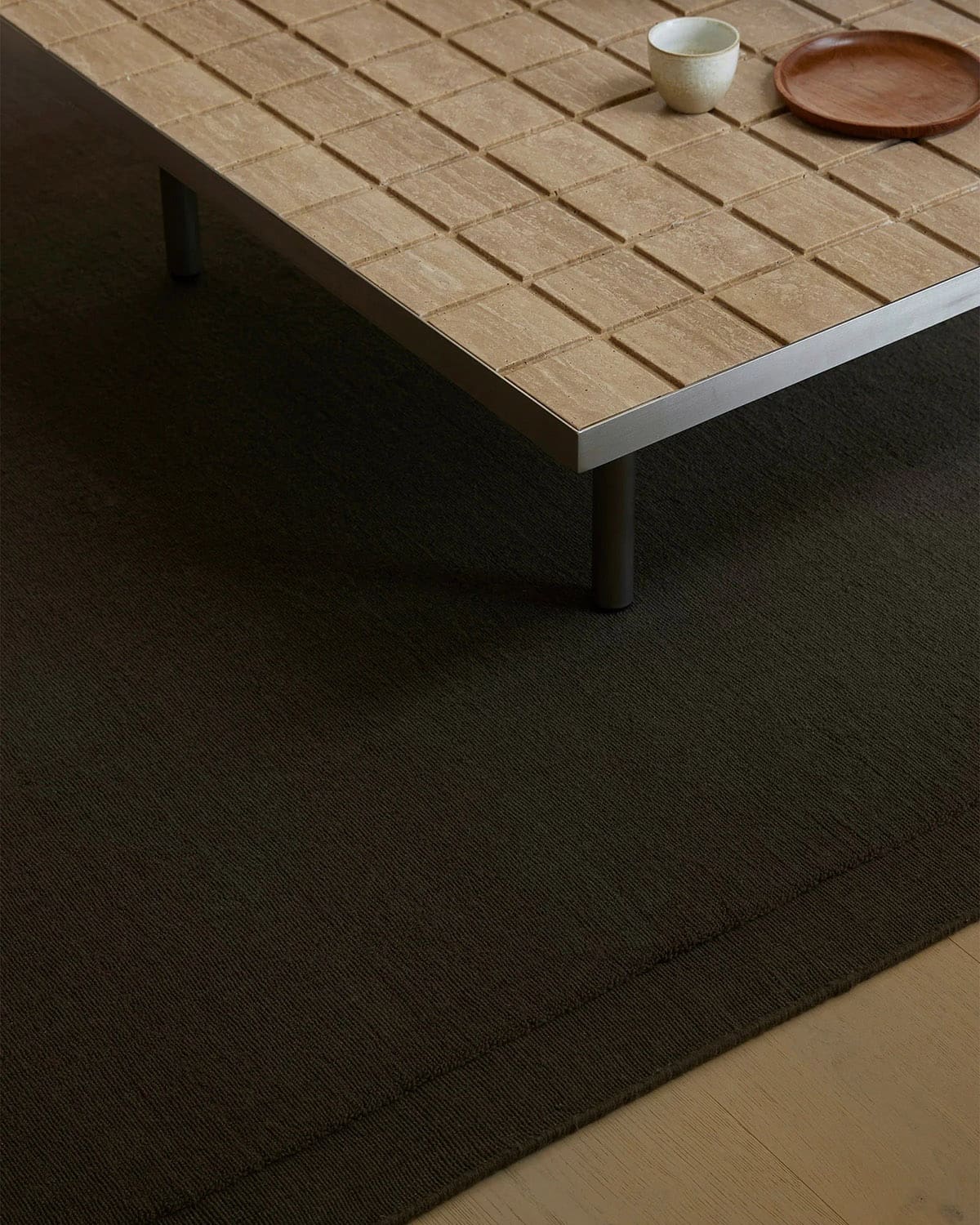 Cassio 100% Wool Floor Rug | Fudge