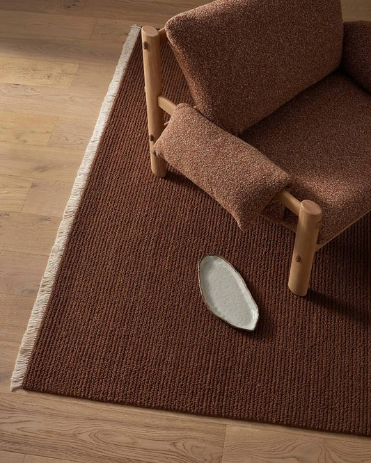 Fabien 100% Wool Floor Rug | Bark