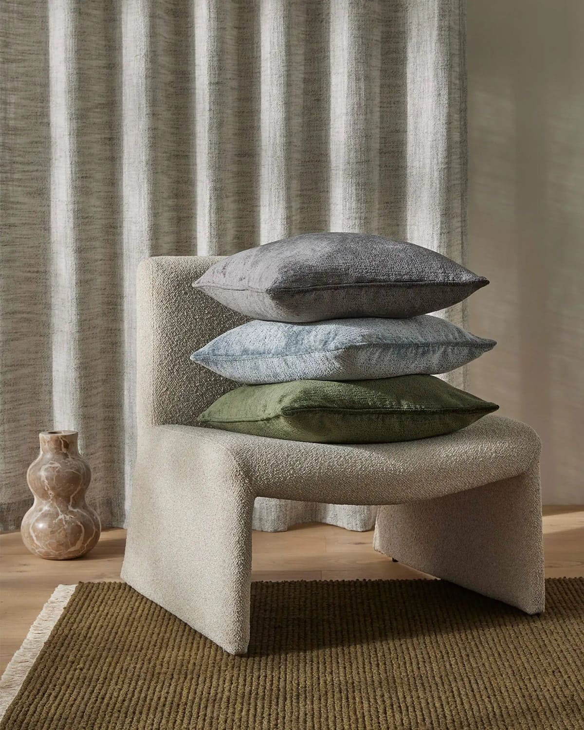 Fabien 100% Wool Floor Rug | Moss
