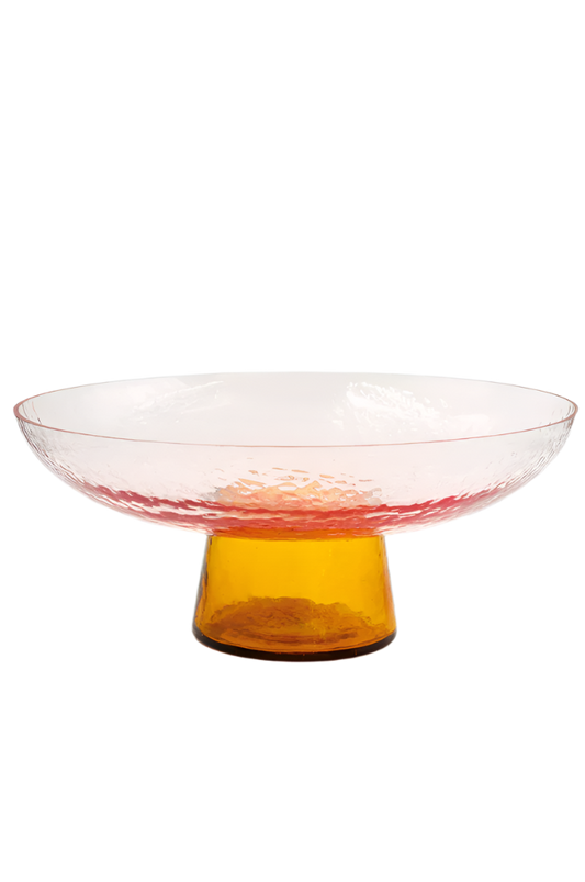 Pedestal Bowl - Rose/Amber (Large)
