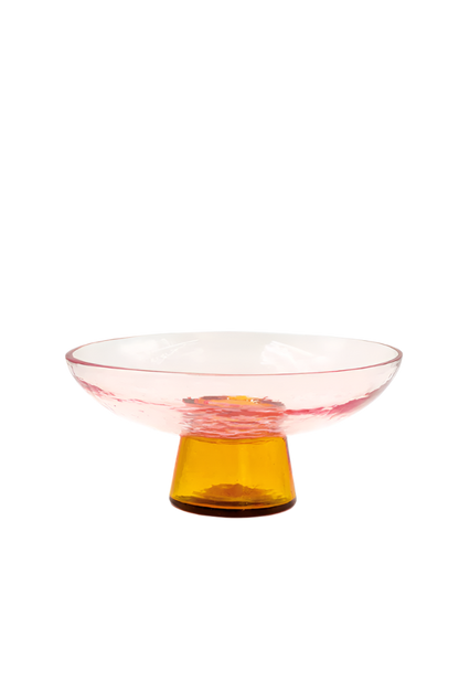 Pedestal Bowl - Rose/Amber (Small)