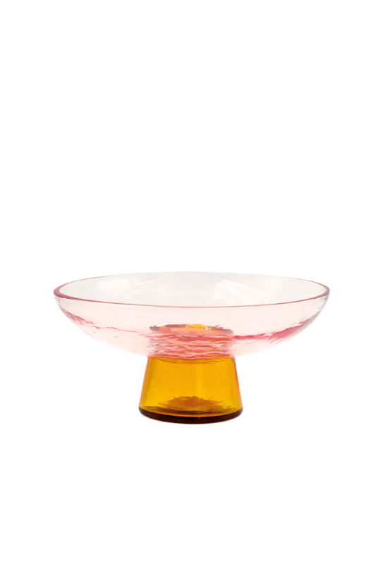 Pedestal Bowl - Rose/Amber (Small)