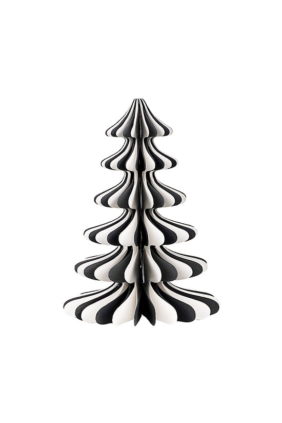 Black & White Paper Xmas Tree 25cm