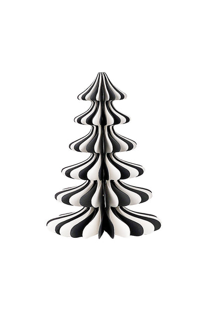 Black & White Paper Xmas Tree 25cm
