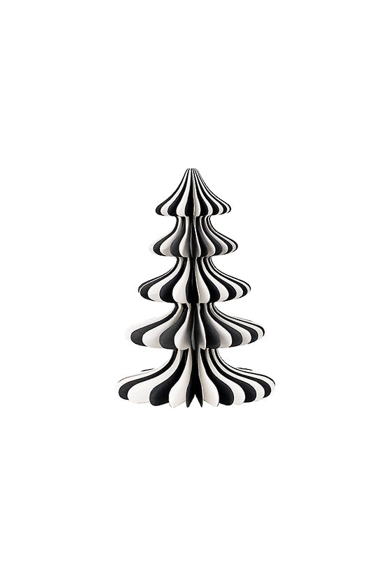 Black & White Paper Xmas Tree 20.5cm