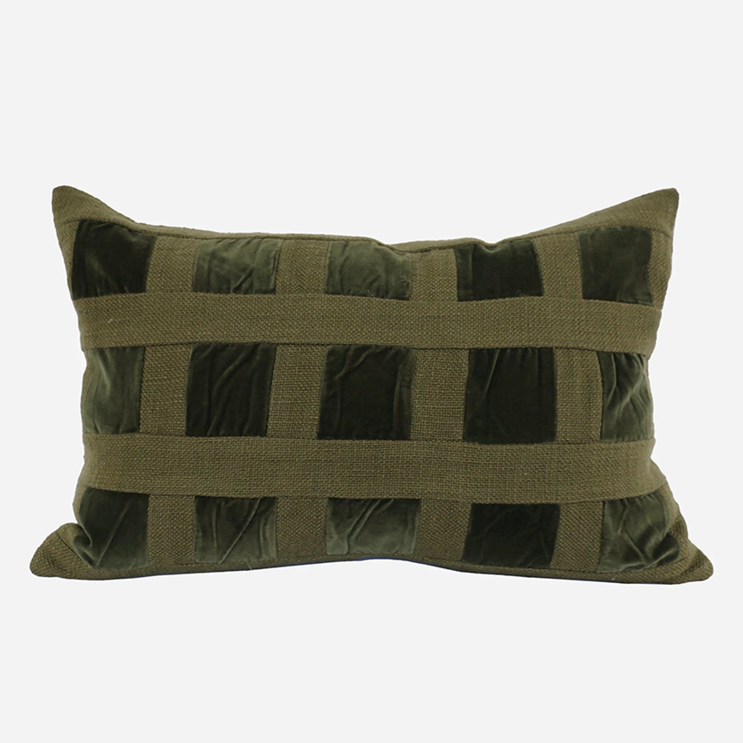 Emerald Checker Lumbar Cushion