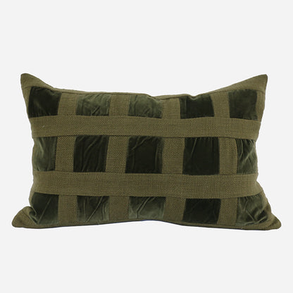 Emerald Checker Lumbar Cushion