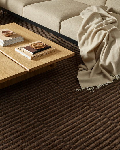 Anni NZ Wool Floor Rug | Chocolate