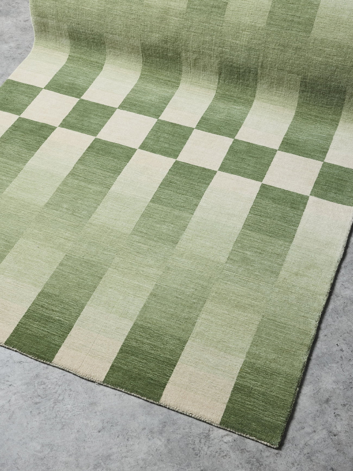 Astor NZ Wool Floor Rug | Green & Ivory