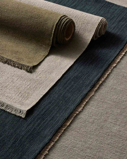 Emilio Linen Floor Rug | Oyster