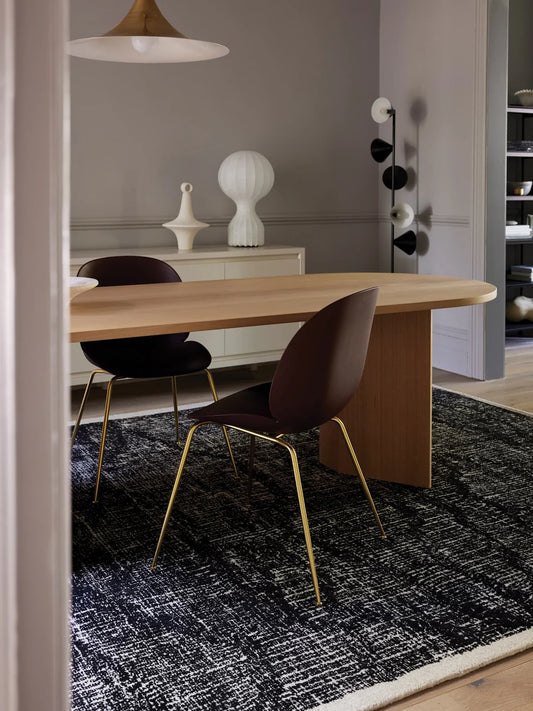 Elio NZ Wool Floor Rug | Ivory & Black