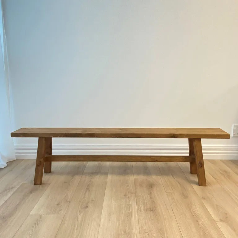 Reclaimed Wood Bench Long | Natural