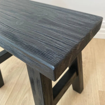 Reclaimed Wood Bench Long | Black