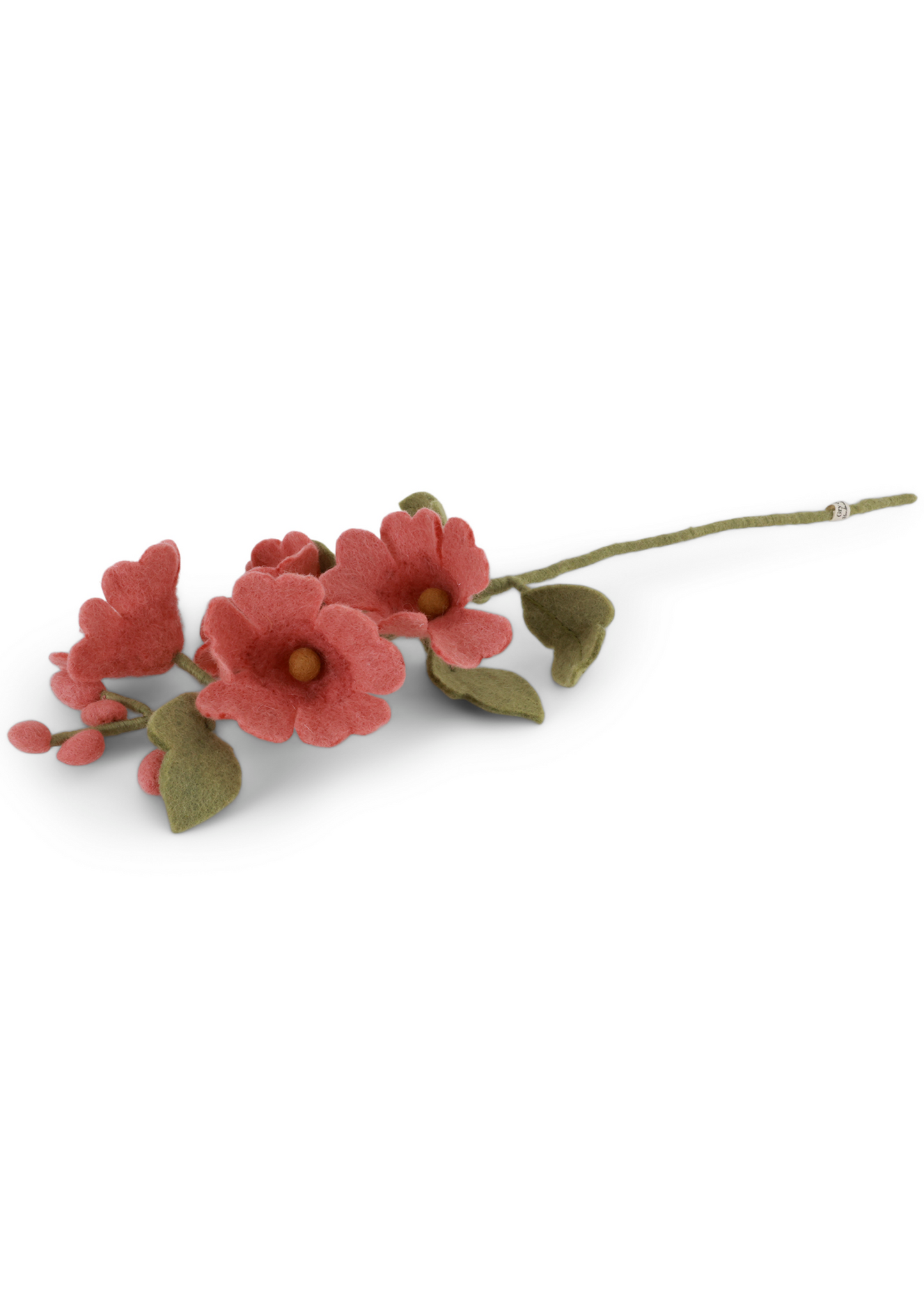 Hollyhock Felt Flower | Dusty Red