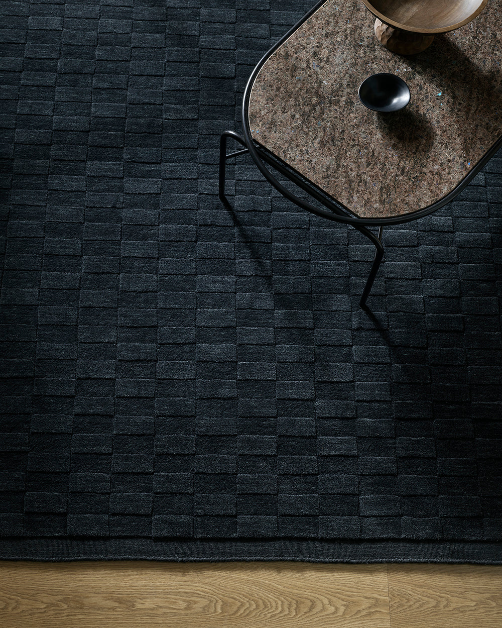 Hugo NZ Wool Floor Rug | Midnight
