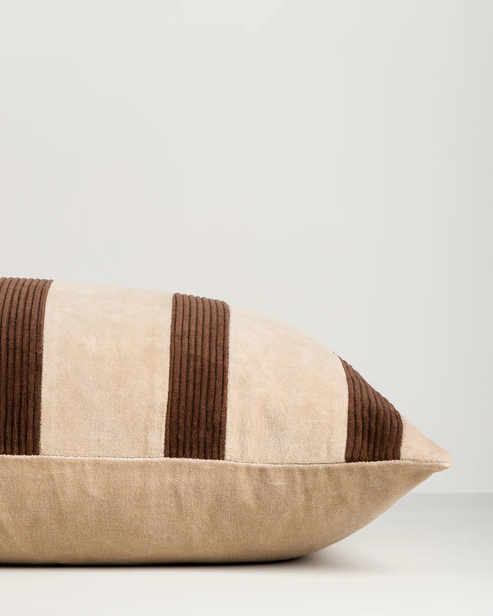 Huxley Lodge Cushion | Natural & Chocolate