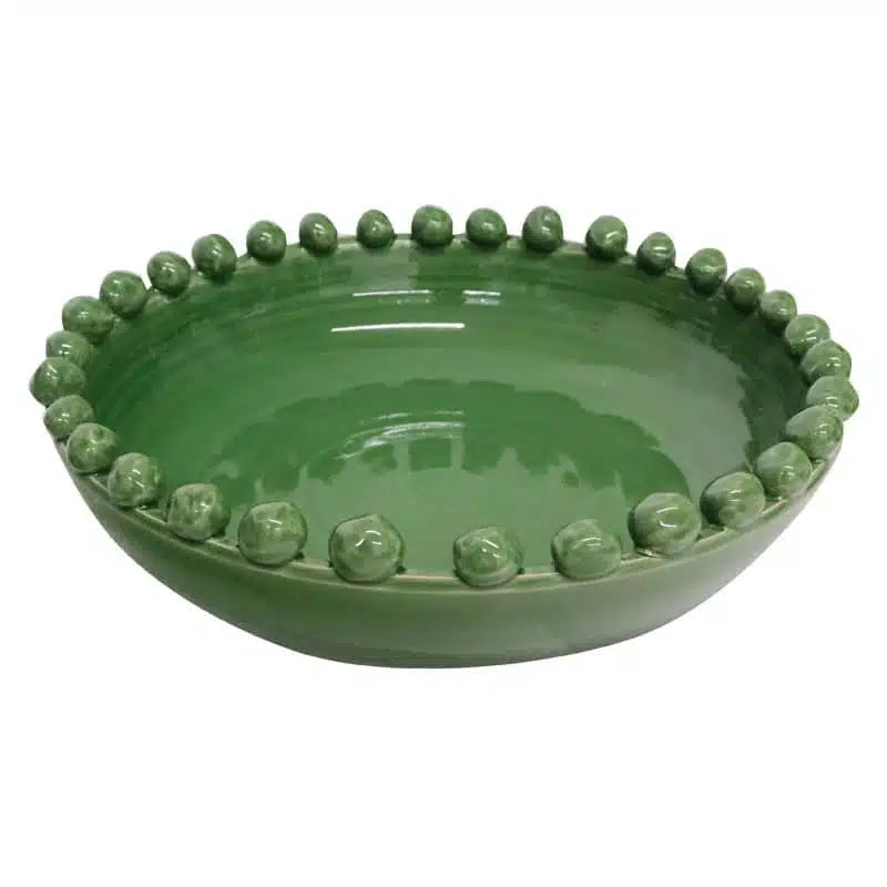Glazed Green Terracotta Bowl