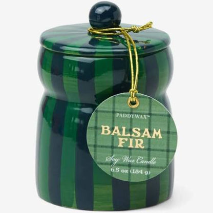 Balsam Fir Ceramic Candle with Lid