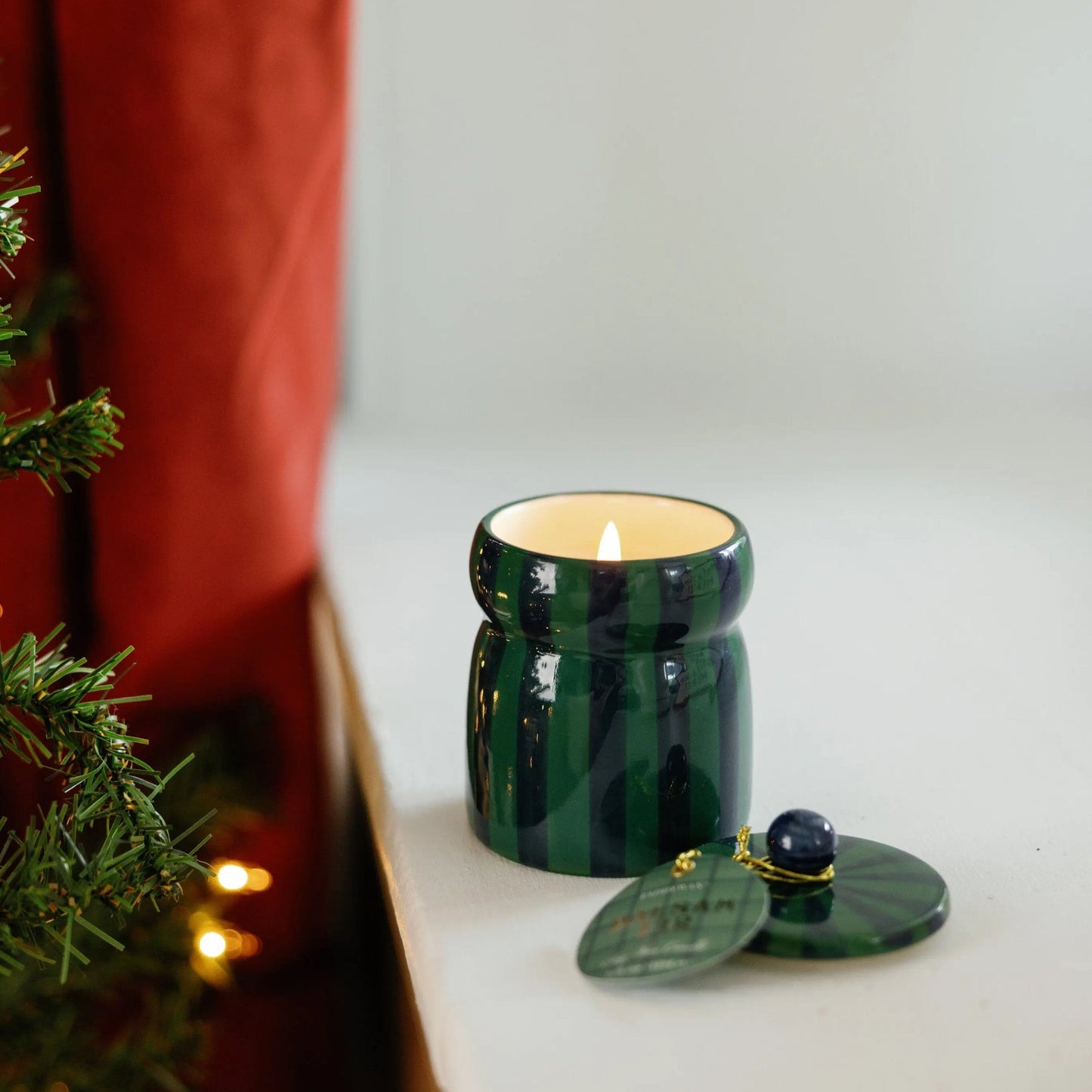 Balsam Fir Ceramic Candle with Lid