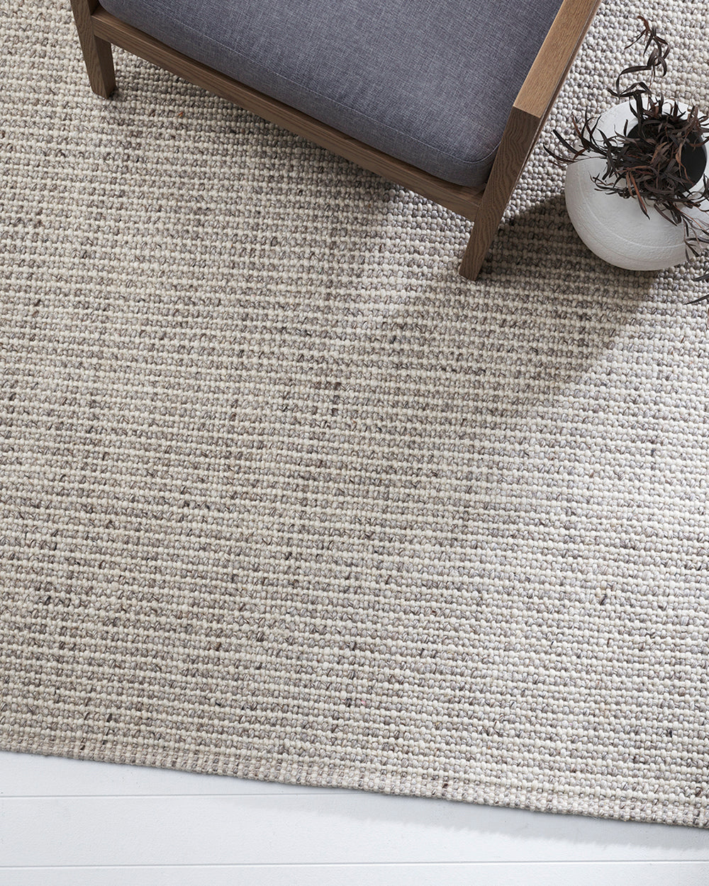 Kansas Wool Blend Floor Rug | Oyster Natural