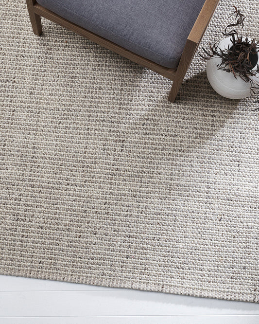 Kansas Wool Blend Floor Rug | Oyster Natural