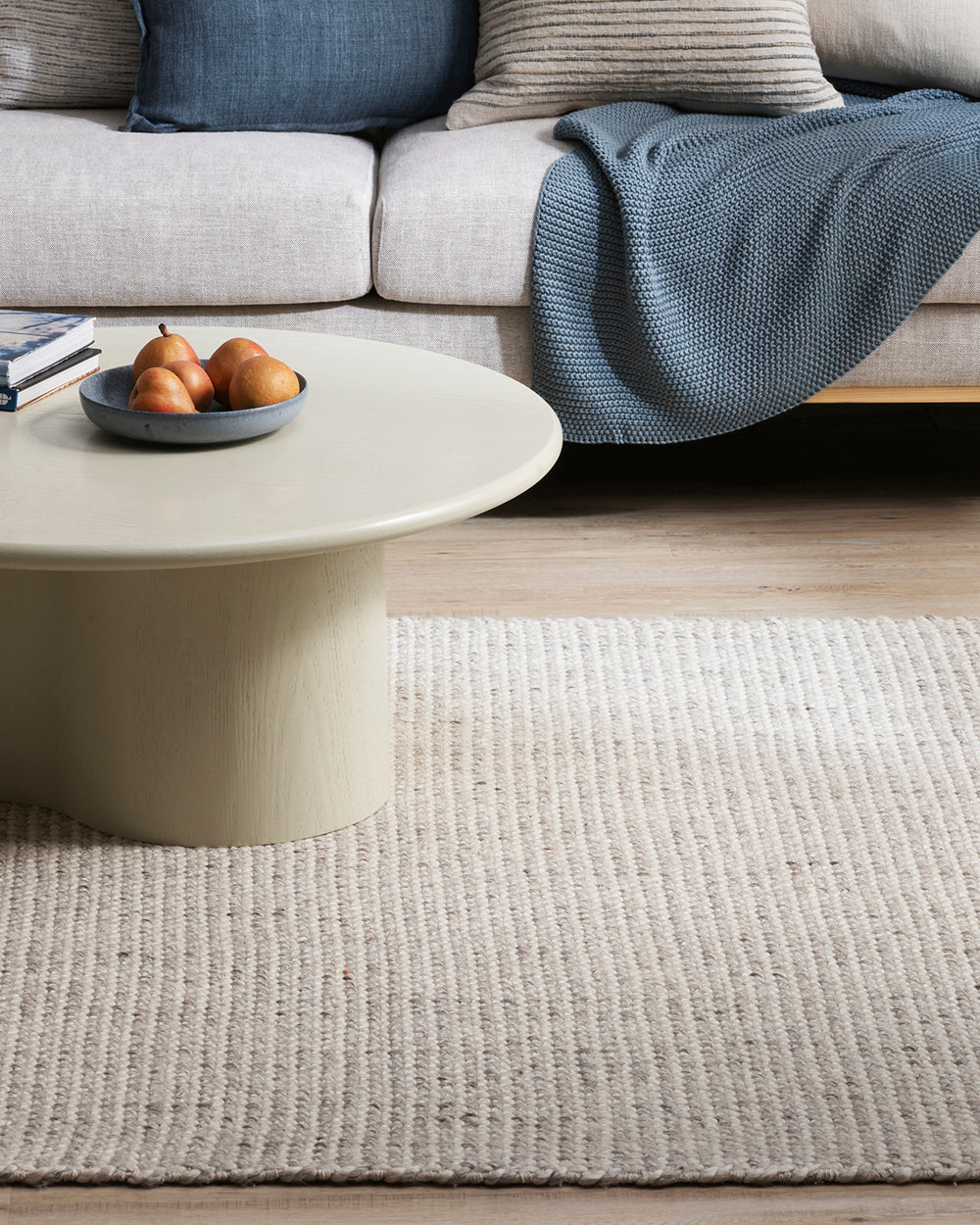 Kansas Wool Blend Floor Rug | Oyster Natural