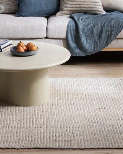 Kansas Wool Blend Floor Rug | Oyster Natural