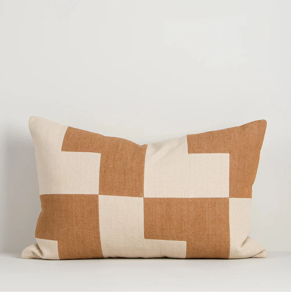 Kiln Oat & Caramel Cushion