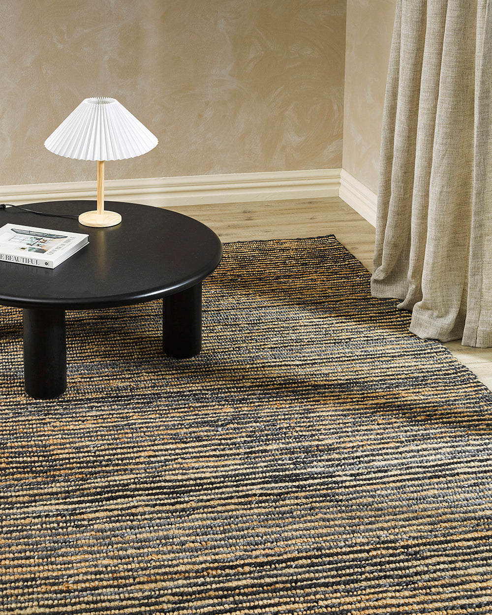 Lima Wool & Jute Floor Rug | Charcoal Natural