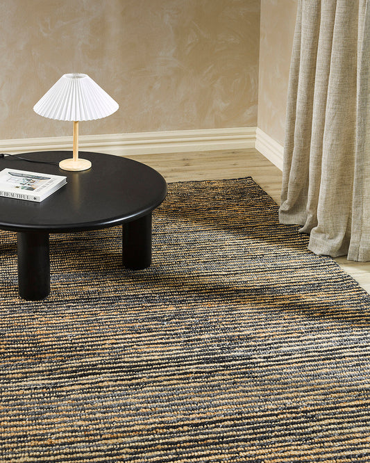 Lima Wool & Jute Floor Rug | Charcoal Natural