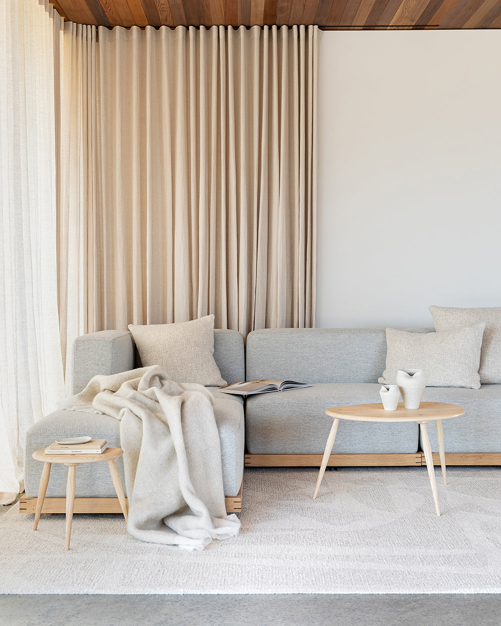 Maya Wool Floor Rug | Oatmeal