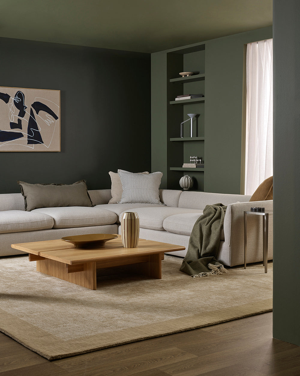 Mayfair Wool & Linen Floor Rug | Wheat