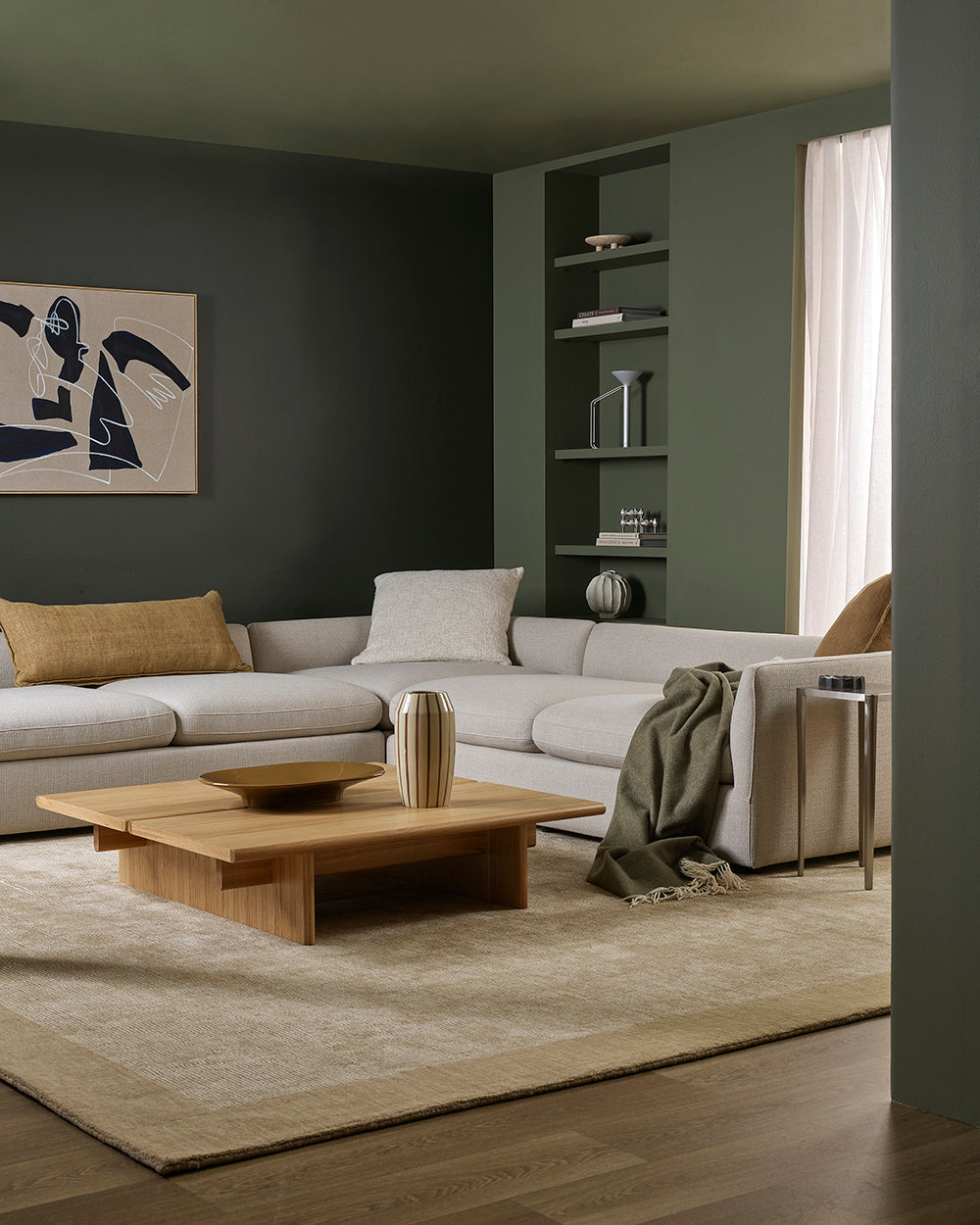 Mayfair Wool & Linen Floor Rug | Wheat