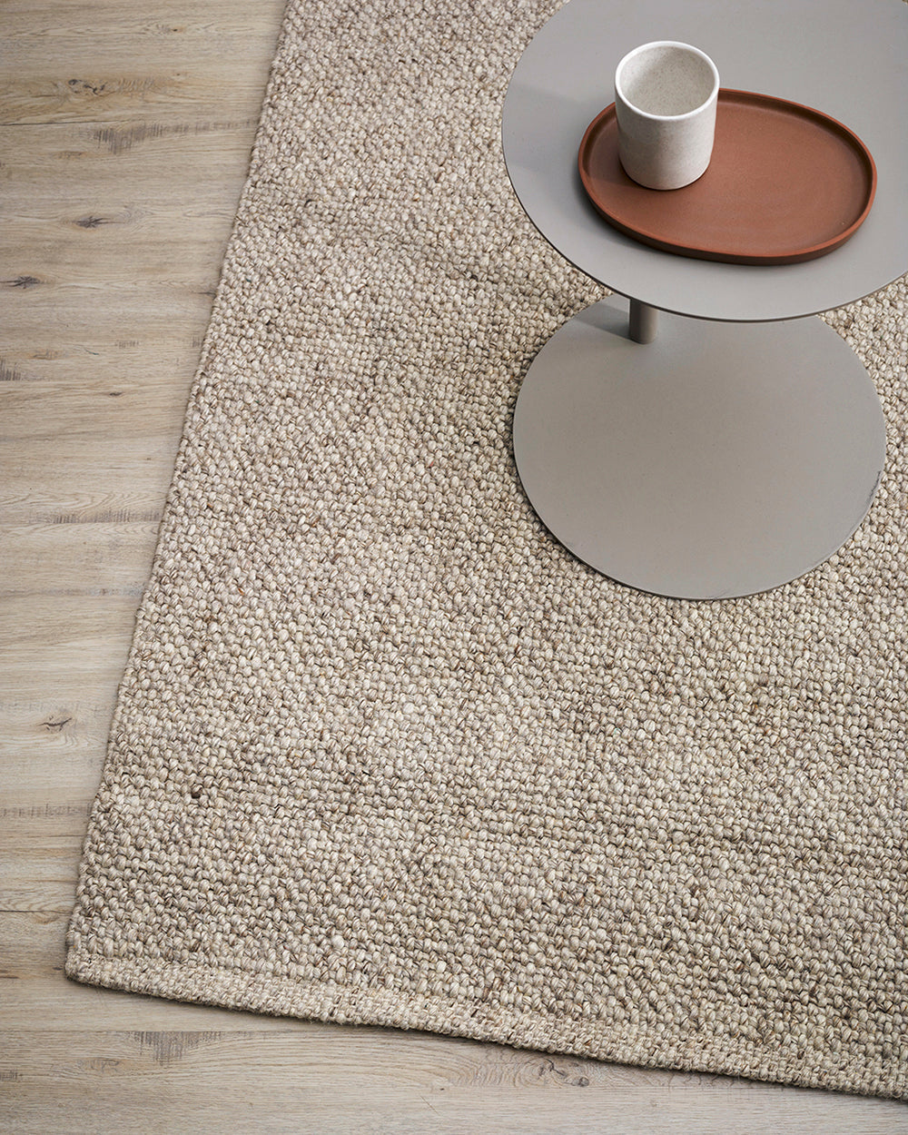 Nebraska Wool Floor Rug | Pebble