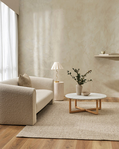 Nebraska Wool Floor Rug | Pebble