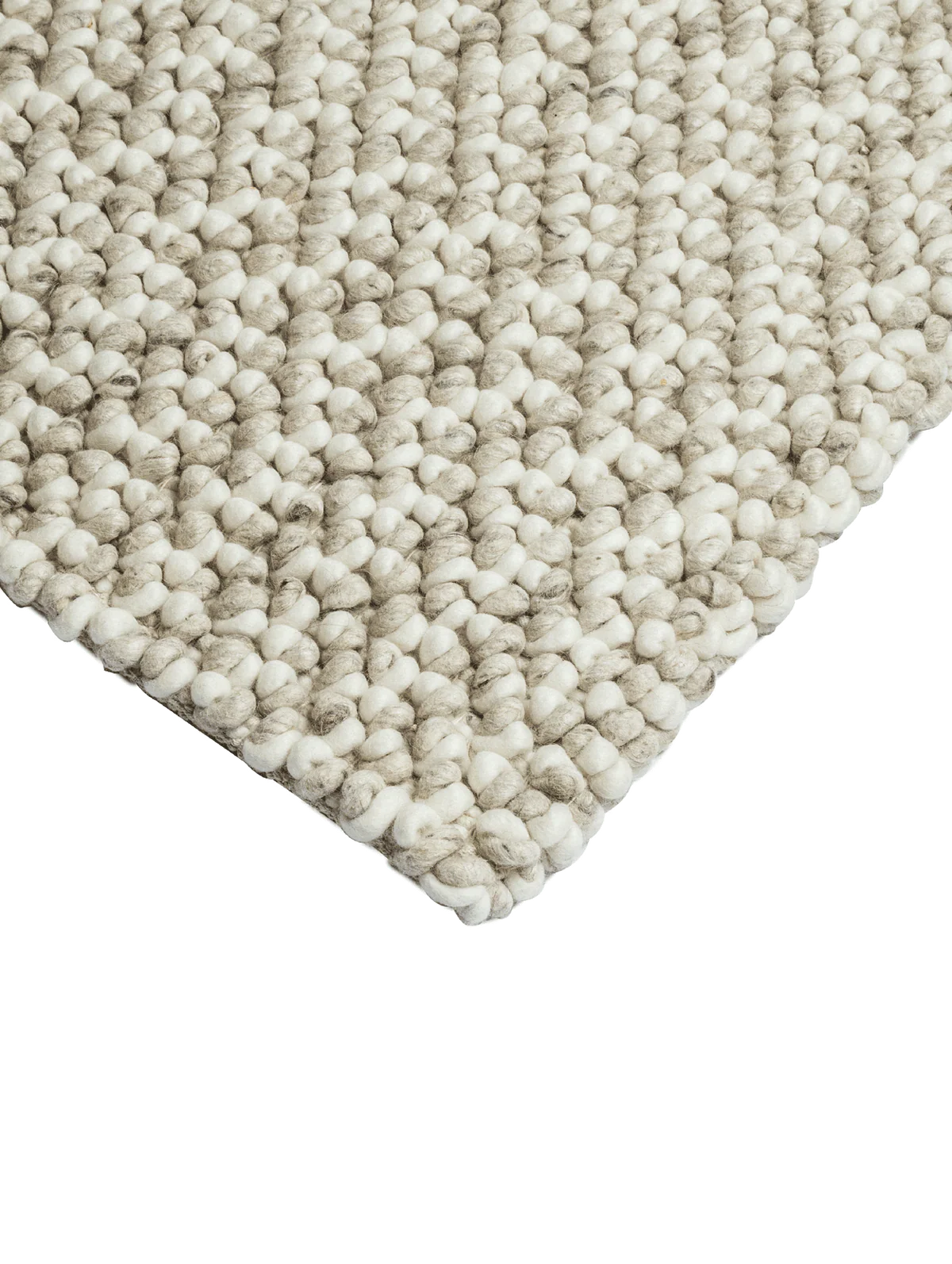 Metro Felted NZ Wool Floor Rug | Ivory & Beige