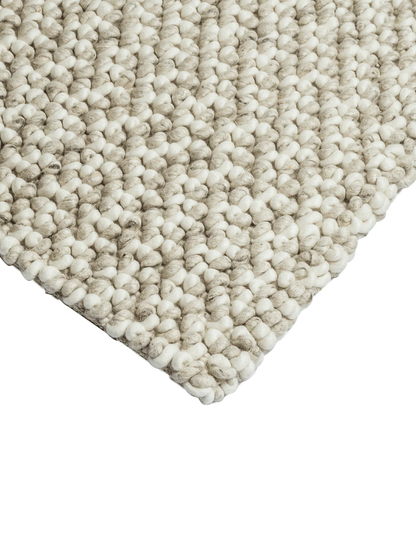Metro Felted NZ Wool Floor Rug | Ivory & Beige