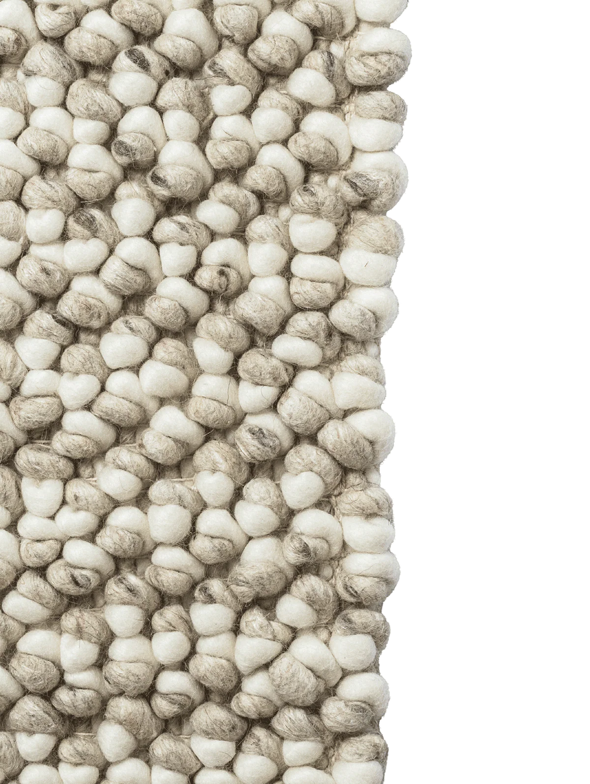 Metro Felted NZ Wool Floor Rug | Ivory & Beige
