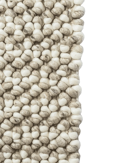 Metro Felted NZ Wool Floor Rug | Ivory & Beige