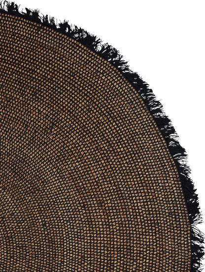 Reef Round Jute Rug | Black