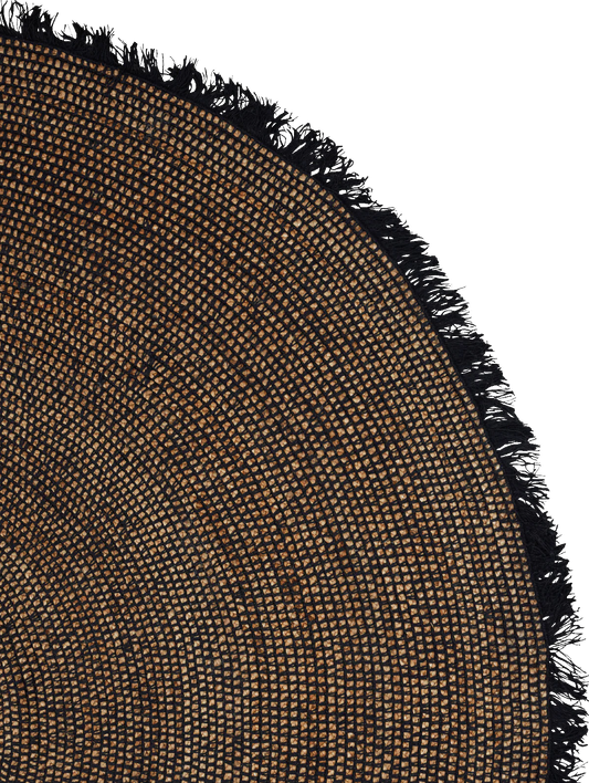 Reef Round Jute Rug | Black